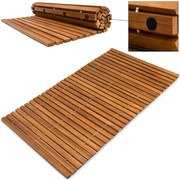 Casaria Kúpeľňová predložka LINE, akáciové drevo 80x50x1cm, hnedá
