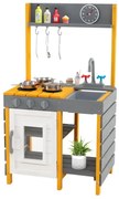 Blatová kuchynka detská vonkajšia kuchynka na hranie s varičom a odnímateľným drezom a kohútikom Vonkajšia detská kuchynka