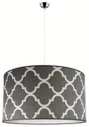 Duolla - Luster na lanku MAROKO 1xE27/40W/230V pr. 45 cm šedá/biela