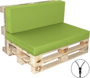 Doppler Polstrovanie na paletové sedenie sedák + opierka, tuhá polyuretánová pena zelená