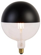 E27 Stmievateľná LED žiarovka zrkadlové sklo G200 čierna 6W 360lm 1800K