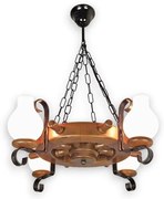 Brilagi - Luster na reťazi TIMONA 4xE14/40W/230V buk/orech