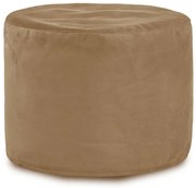 Plyšová taburetka Cilindro béžová