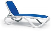 OMEGA záhradné lehátko bianco/blu