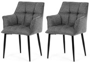 Sada jedálenských stoličiek DCH-J2139 GREY2, 2 ks