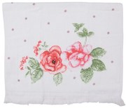 Biely kuchynský froté uterák s ružami - 40*66 cm
