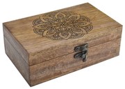 InDecor Box z mangového dreva Mandala, 23 x 15 x 8,5 cm, M