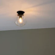 Art Deco stropné svietidlo čierne - Pallon