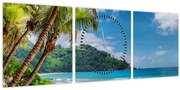 Obraz - Karibik (s hodinami) (90x30 cm)