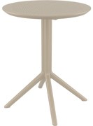 SKY FOLDING Ø60 sklopný záhradný stôl taupe