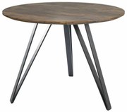 Jedálenský stôl Tetis, priemer 100 cm, orech / čierna