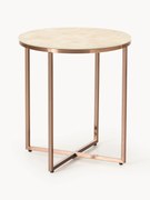 Okrúhly pomocný stolík's doskou v mramorovom vzhľade Antigua