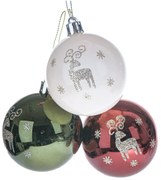 Plastové vianočné gule v súprave 3 ks ø 6 cm – Dakls