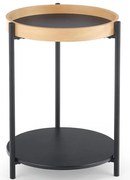 Konferenčný stolík Rolo dub prírodný/čierna