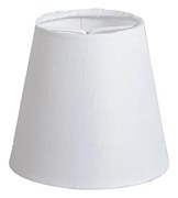 Biely ľanový tienidlo na klip 12 cm okrúhle