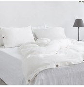 Ľanové obliečky Natur biele EMI, Štandardný set jednolôžko obsahuje 1x 140x200 + 1x 70x90