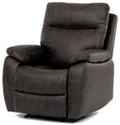 TV a relaxační křeslo s manuálním ovládáním, potah coffee látka v dekoru vintage