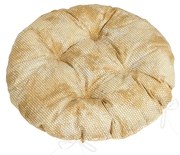 Bellatex Sedák Adela prešívaný okrúhly Hadia koža hnedá, 40 x 40 cm