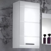 Závesná kúpeľňová skrinka Skin, lesklá biela%