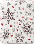 4Home Vianočné prestieradlo mikroflanel Snowflakes, 160 x 200 cm