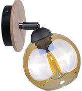 Keter Lighting Nástenné bodové svietidlo THEA WOOD 1xE27/60W/230V KE0029
