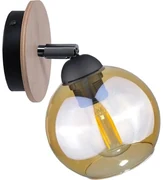 Keter Lighting Nástenné bodové svietidlo THEA WOOD 1xE27/60W/230V KE0029