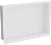 Mexen X-Wall-R, polička na zapustenie na obklad s golierom 45 x 30 cm, biela, 1920453010