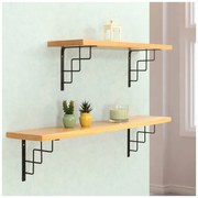 Polica na stenu s konzolou Sara 50 cm DUB