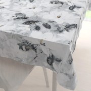 Biante Zamatový obdĺžnikový obrus Tamara TMR-006 Designové kvety na sivom 60x100 cm