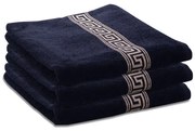 2x osuška GREEK 70x130 cm čierna, 100% bavlna