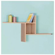 Nástenná polica 50x100 cm hnedá