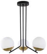 Jupiter 1719 - Luster na tyči SANTA 3xE14/40W/230V mosadz