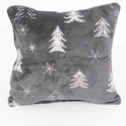 Obliečka na vankúš mikroplyš Exclusive 40 × 40 cm - Stromčeky sivé