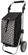 Beagles Bielo-čierny nastaviteľný nákupný vozík na kolieskach “Hercules“