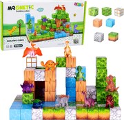 LEAN Toys Magnetické stavebné kocky Štvorcový svet 3D 114 el.