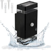 BERGE Fasádne svietidlo 2xGU10 HANEO DUO PIR PC - čierne