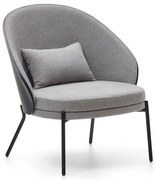 Čierno-sivé kreslo Eamy – Kave Home