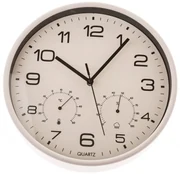 Nástenné hodiny s teplomerom a vlhkomerom 25 cm