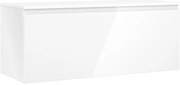 Mexen Orio, kúpeľňová skrinka 120 cm s hornou časťou, 1 zásuvka, biela lesklá, 91A10-12047-1-BFC00