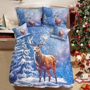 Obliečky Homa NAVI SNOW DEER 3-dielna sada 140x200 cm