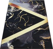 DY Čierno-zlatý koberec s abstraktným vzorom Black N 12 Rozmer: 80x150 cm