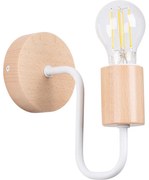 Sollux SL.1664 - Nástenná lampa TIMBO 1xE27/15W/230V biela/béžová/buk