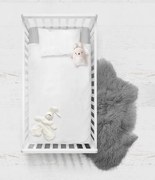 Detské bavlnené obliečky do postieľky - jednofarebné biele Veľkosť: 130x90cm/65x45cm