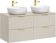 Comad Kúpeľňová skrinka s doskovými umývadlami set Adel Cashmere 120 kašmír