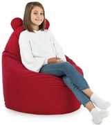 Detské kreslo Sako TEDDY – mäkké plyšové kreslo pre najmenších Farba: Červený