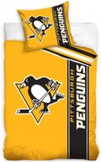 Mikroplyšové posteľné obliečky NHL Pittsburgh Penguins - 70 x 90 cm + 140 x 200 cm