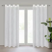 ZÁCLONA NA KRÚŽKOCH AMIRA 140X250 CM BIELA