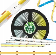 ECOLIGHT LED pásik 24V COB 9W/m 480LED 1m 8mm neutrálna farba SZ