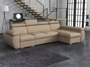 Rohová sedačka Gozo Lcp (hnedá) (s úl. priestorom) (p)