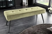 Lavica Boutique 100cm olivovozelený zamat